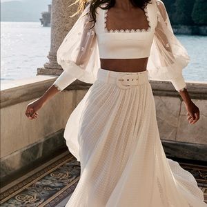 Zimmermann Super Eight Dot Maxi Skirt